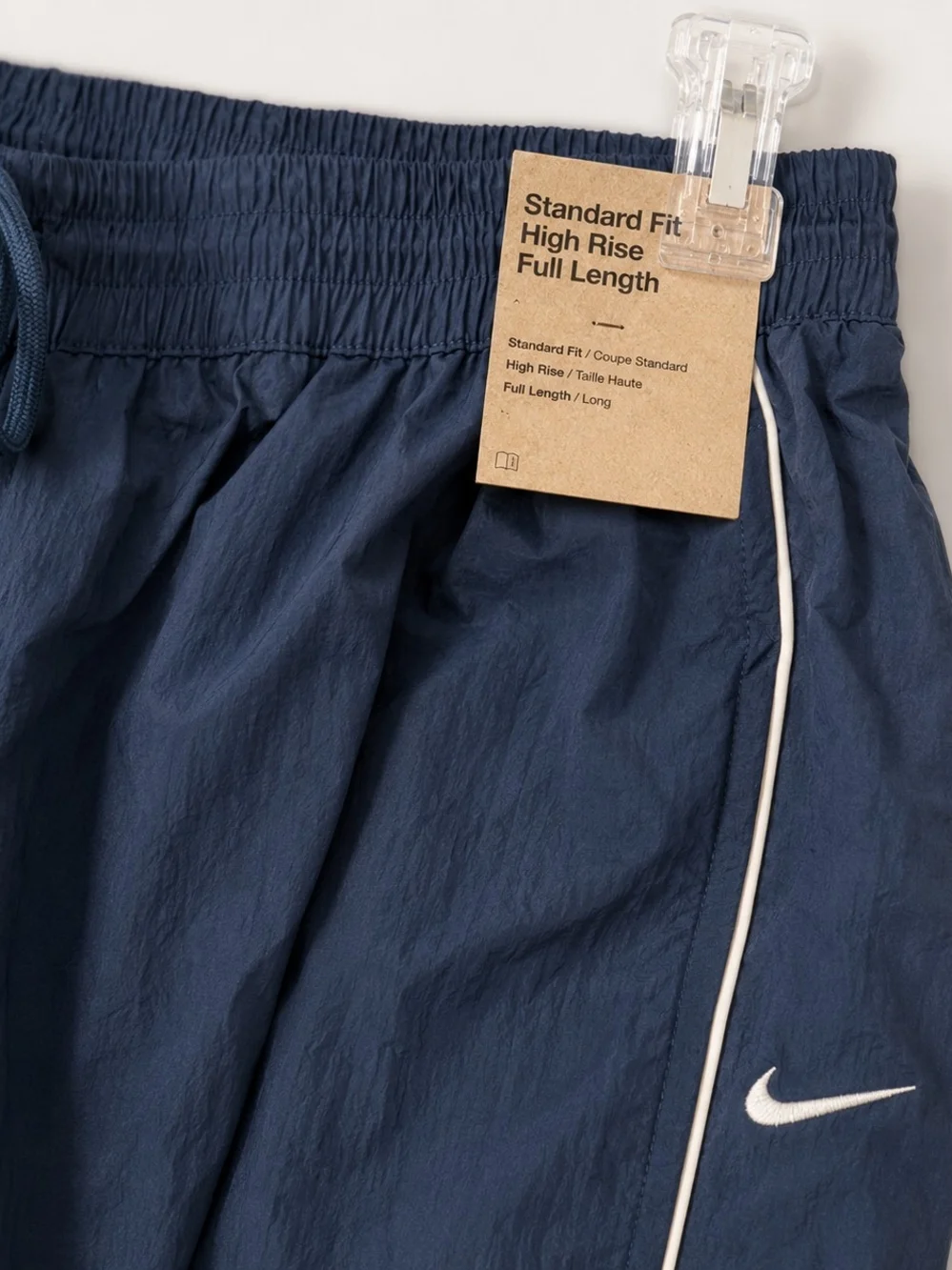 Nike Plus Size Navy Track Pants with White Piping - Picture 6 of 8